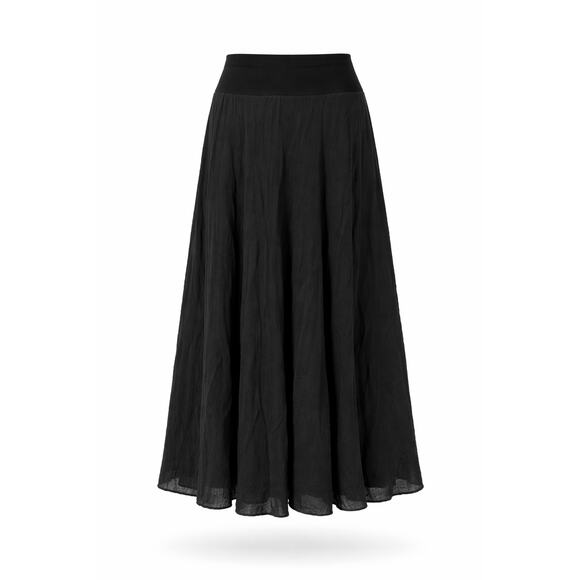 Rock & Rose Dresses & Skirts - Rock & Rose Black Boho Skirt Medium Gauze Layered Raw Edge Elastic Waist